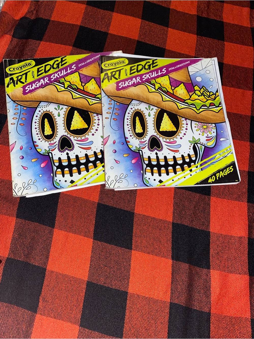 2 Crayola Art Edge Sugar Skulls Coloring books - 60 pages total